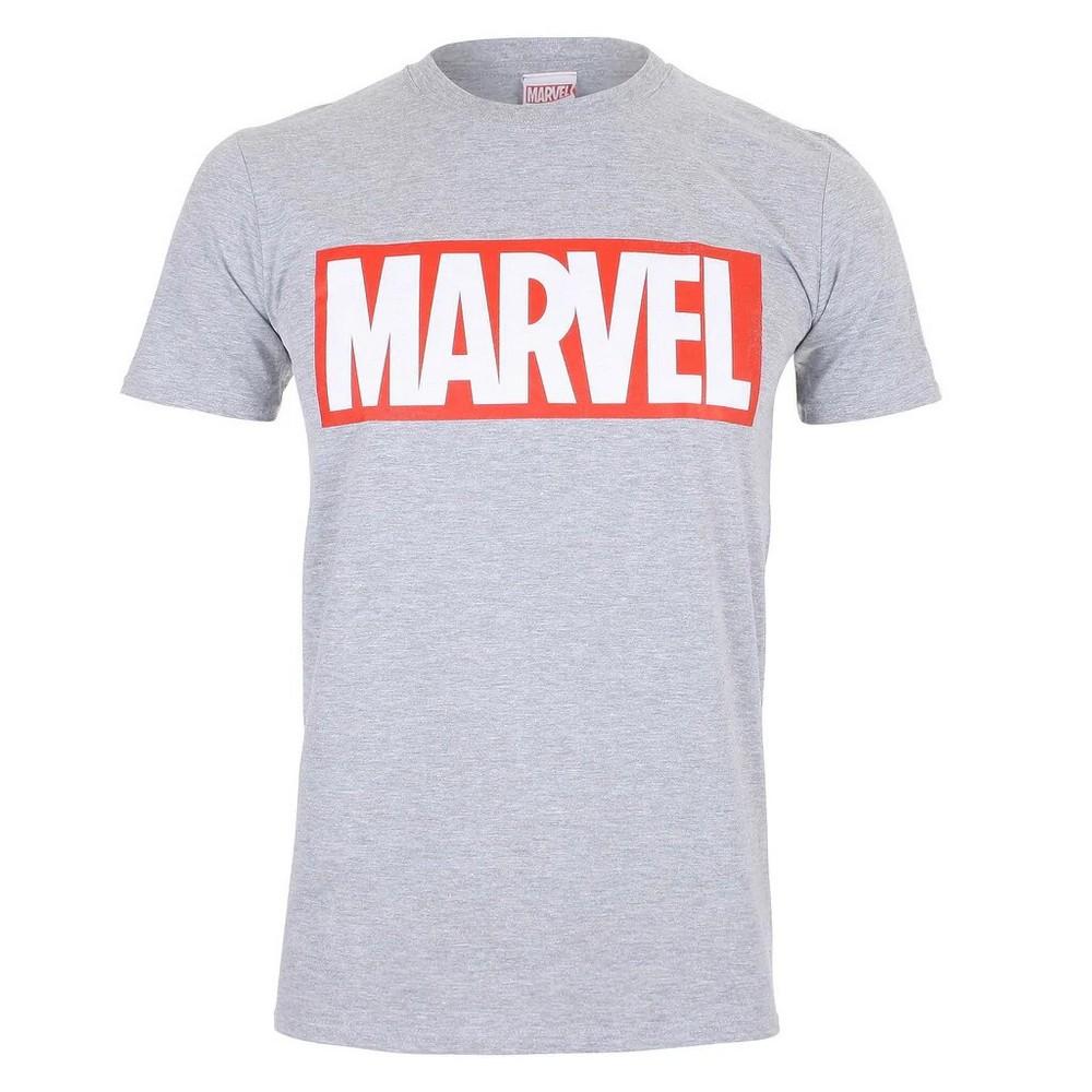 Pertemba Style Loft Marvel Comics Mens Core Logo T-Shirt M grijs