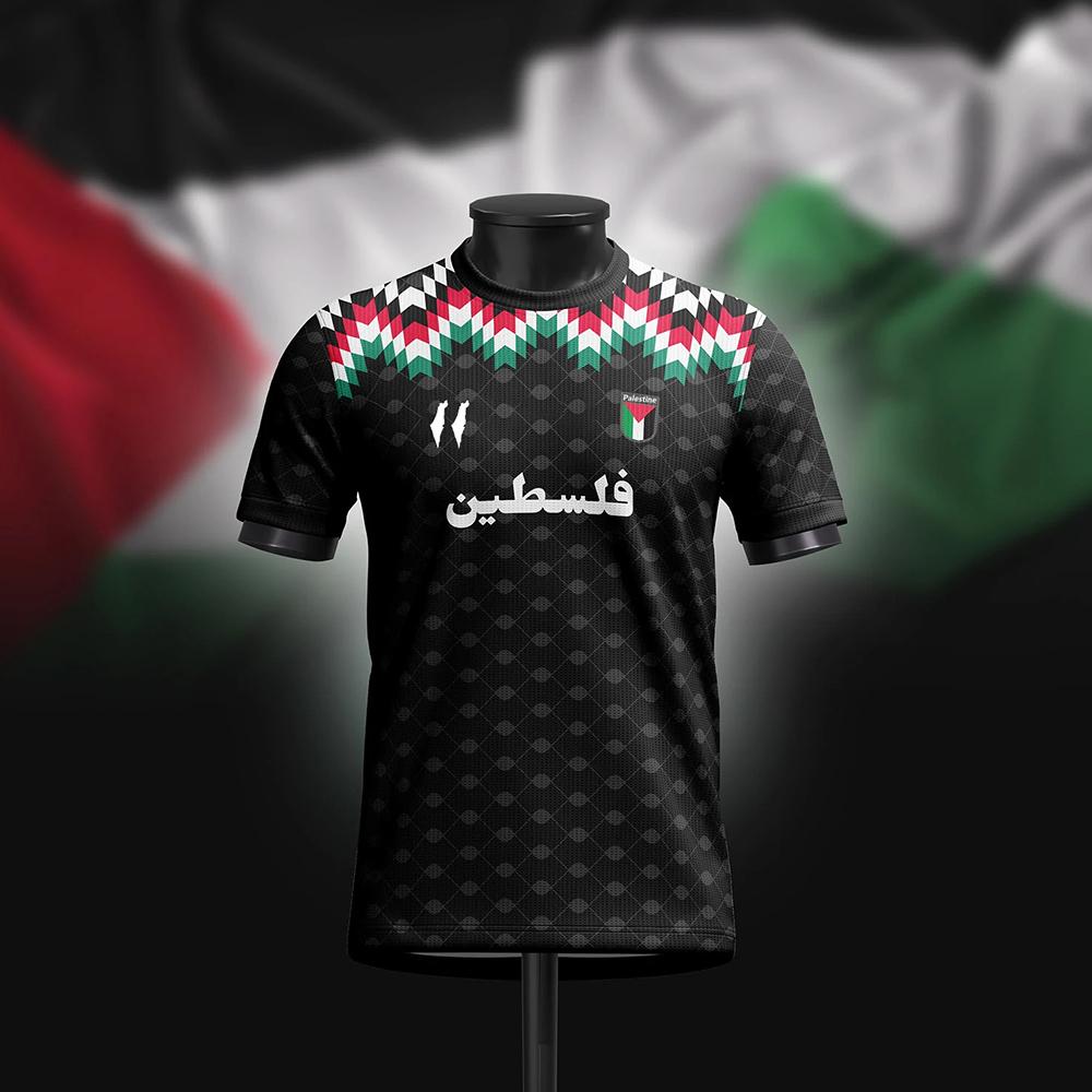ETST 03 Palestina Voetbalshirt T-shirts Zomermode Korte Mouw Palestijnse Vlag 3D Print T-shirt Casual O-hals Losse Heren Tee Tops L
