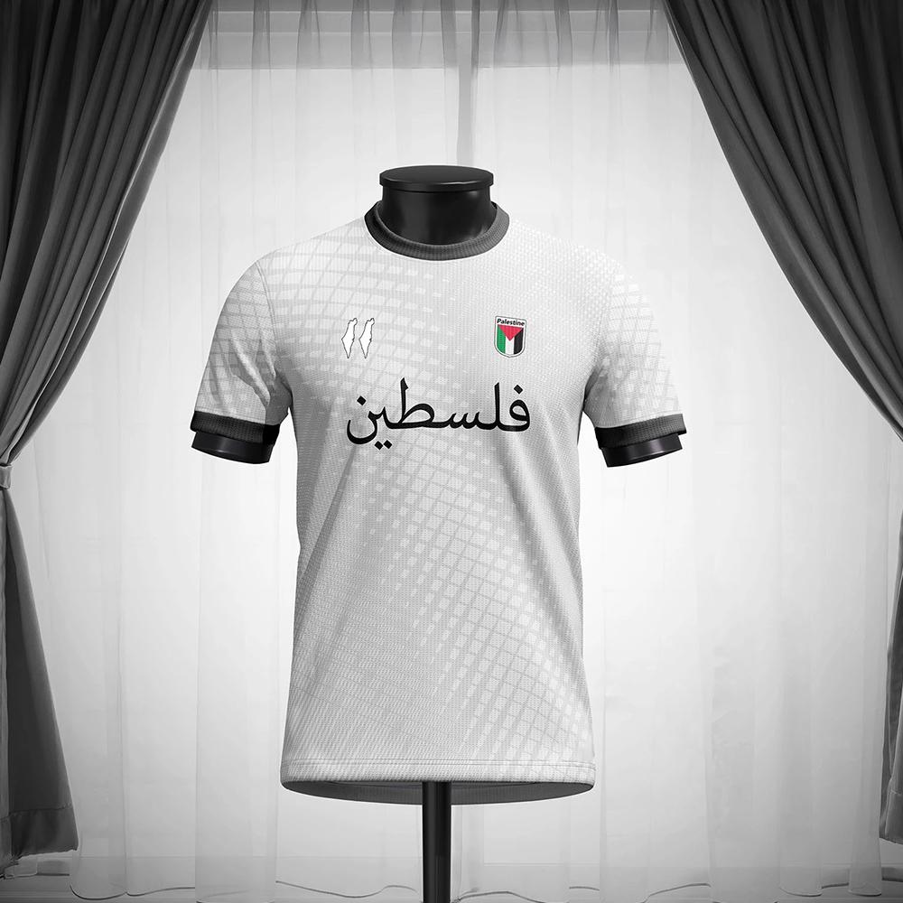 ETST 03 Palestina Voetbalshirt T-shirts Zomermode Korte Mouw Palestijnse Vlag 3D Print T-shirt Casual O-hals Losse Heren Tee Tops L