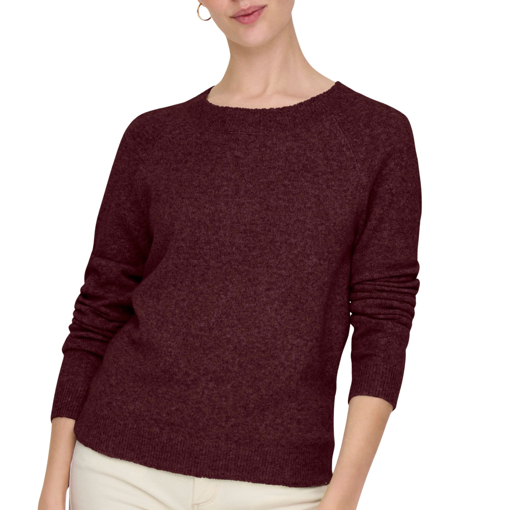 Only Trui met ronde hals ONLRICA LIFE L/S PULLOVER KNT NOOS