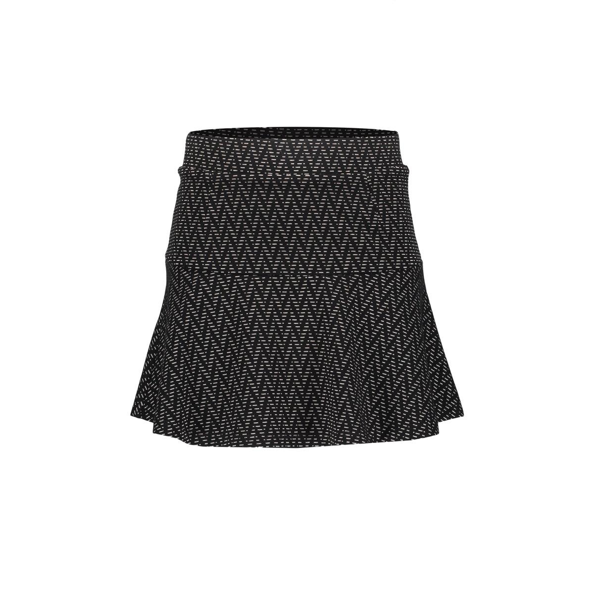 Geisha winter rok meisjes - zwart/wit - jacquard