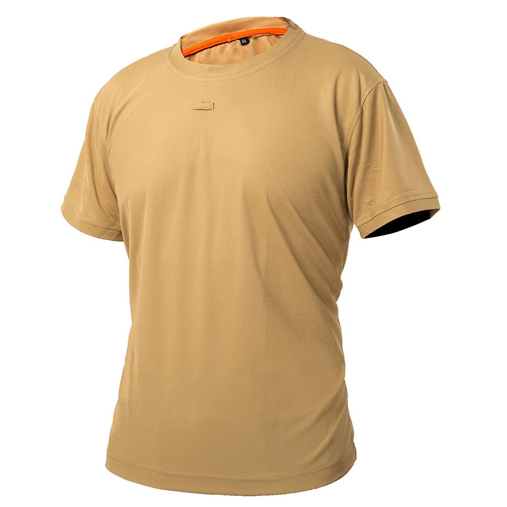 MEGE KNIGHT Merk Heren Tactisch T-shirt Militair Leger Casual Shirt Basiscollectie Effen Kleur Outdoor Jacht Snel Droog T-shirt XXXXL lichtbruin