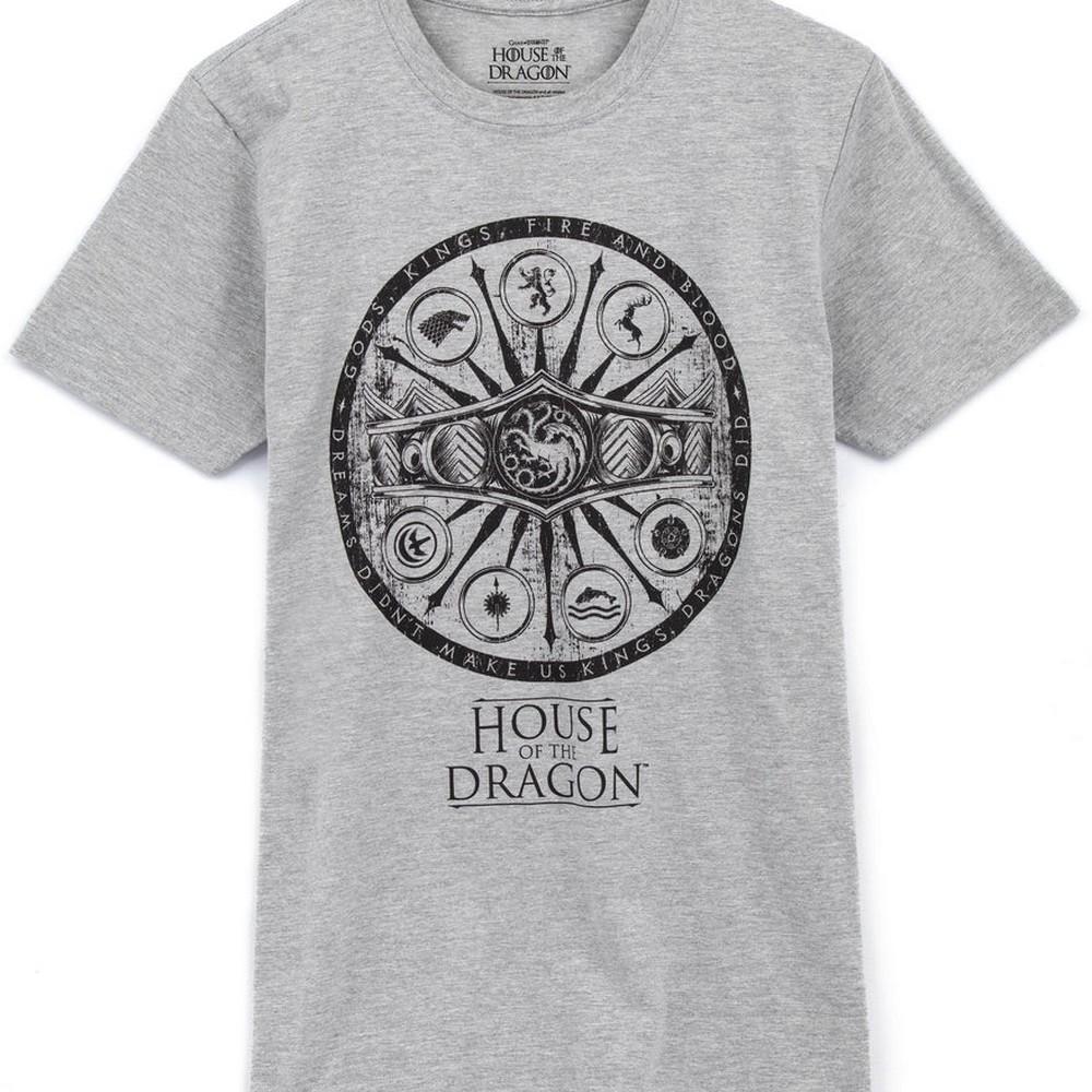 Pertemba FR - Apparel House Of The Dragon Heren symbolen Heather T-shirt 3XL grijs/zwart