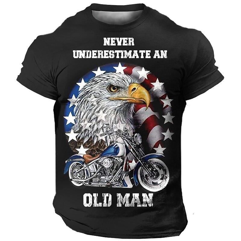 ETST 03 Vintage T-shirt motorfiets heren T-shirt 3D-printen auto korte mouw tees zomer herenkleding casual blouse klassieke fietstops 2XL