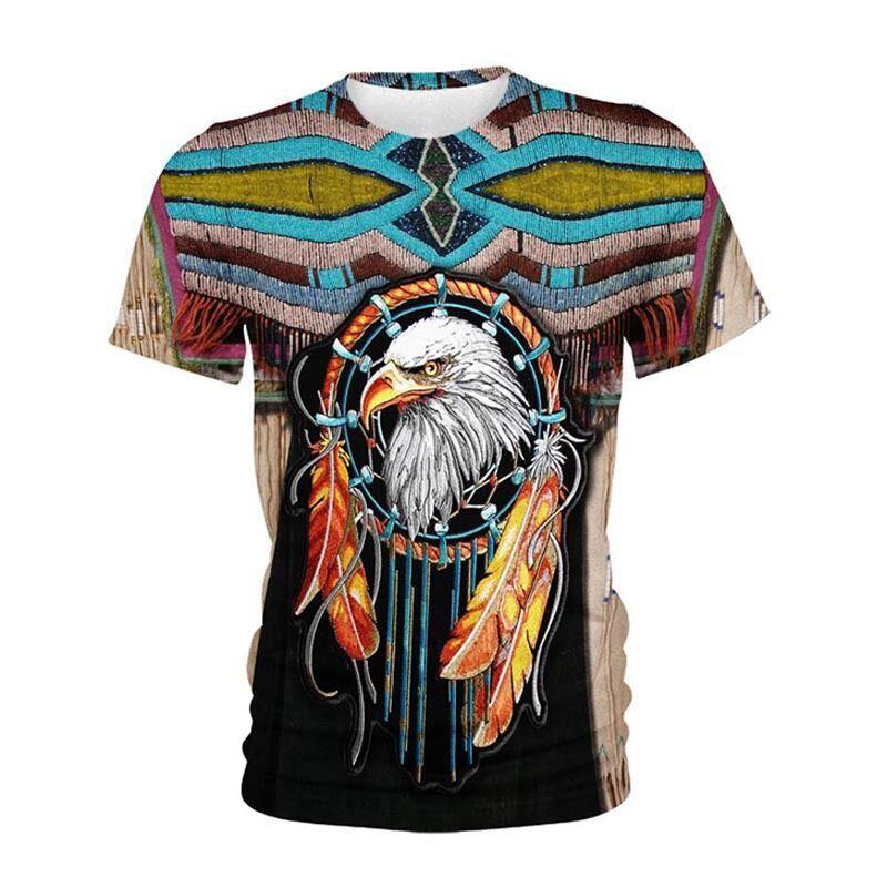 Nihao T-shirt voor herenkleding Unisex Indiase stijl 3D-bedrukte T-shirts Zomer Tops Korte mouw Mode Casual Oversized T-shirts XL