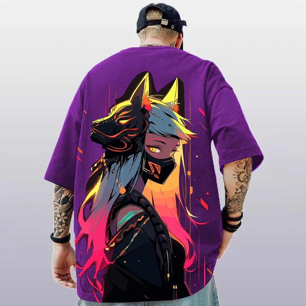 ETST WENDY 005 3D Anime Karakter Print Heren T-shirt 2024 Nieuw Oversized Korte Mouw T-shirt Voor Heren Street Hip-Hop Tee Top Snel Drogende T-shirts S