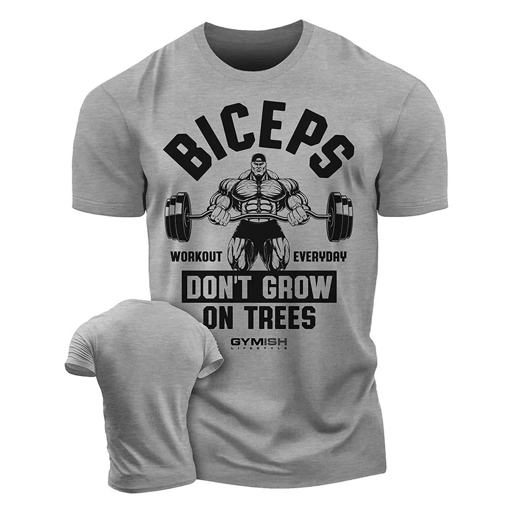 Kukebang Heren T-shirt 3D Print T-shirts Grappige Gym Korte Mouwen Spier Man Stoere Man Oversized Heren Kleding Tops 4XL