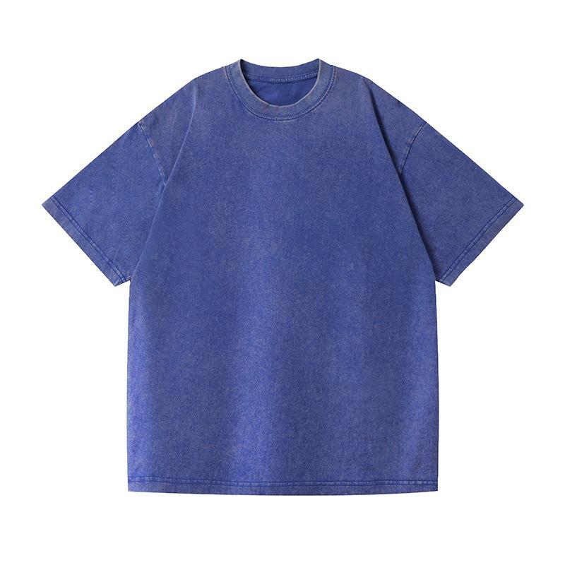 Phoca largha Heren katoenen T-shirt effen ronde hals korte mouw los T-shirt zomer vintage vakantie T-shirt voor mannen ademend lichtgewicht zacht pullover top 4XL