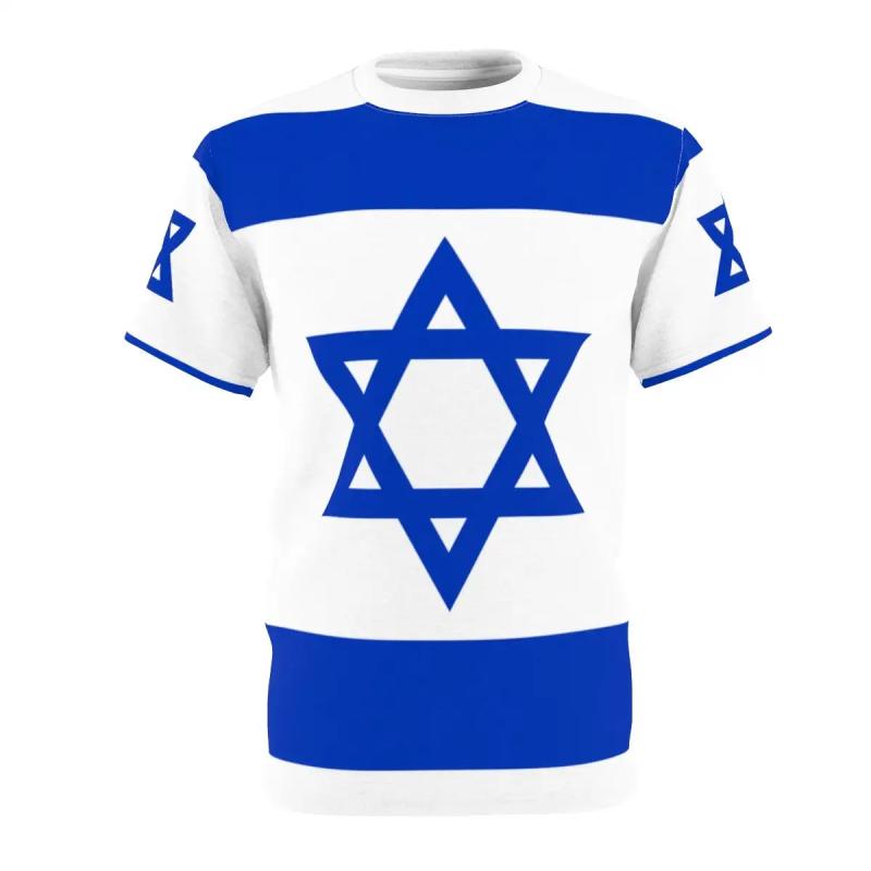 Wengy 2 Mode Israël Nationaal Embleem Vlag 3D Print T-shirt Voor Heren Kleding Dagelijks Casual Straat Hip Hop O-hals Korte mouwen Tops XL