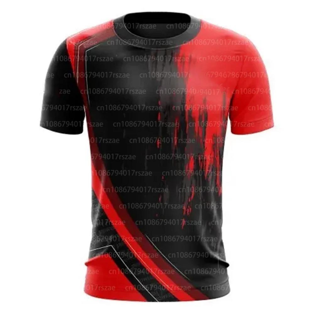 Men look 3D Clothes Zwart Rood Persoonlijkheid Gestreepte Heren T-shirts Hip Hop Trend Grappige Streetwear 3D Geprint O-hals Korte Mouw T-shirts 4XL