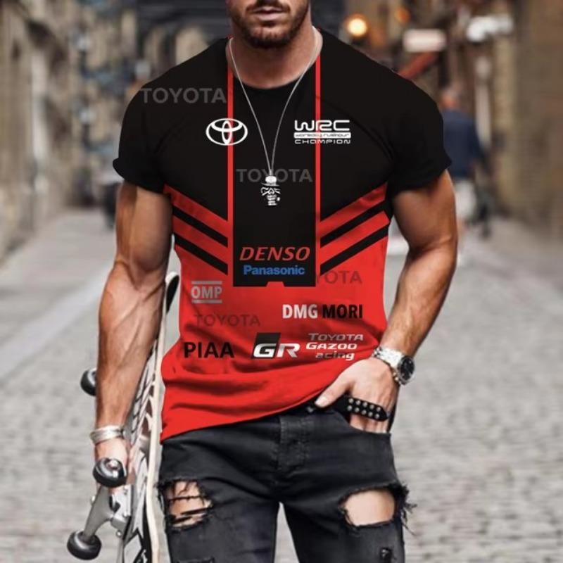Forever Men Zomer Autorally Sport T-shirt 3D Geprint Ademend Buiten Top O-hals Sport Sneldrogend Heren T-shirt Top 3XL
