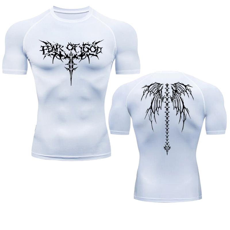 Xin nan zhuang Heren Compressie Shirt Anime Print Gym Sport Snel Droog Gym T-shirts Fitness Atletisch Ondershirts Elastisch Tops Tee Zomer Mannelijk S