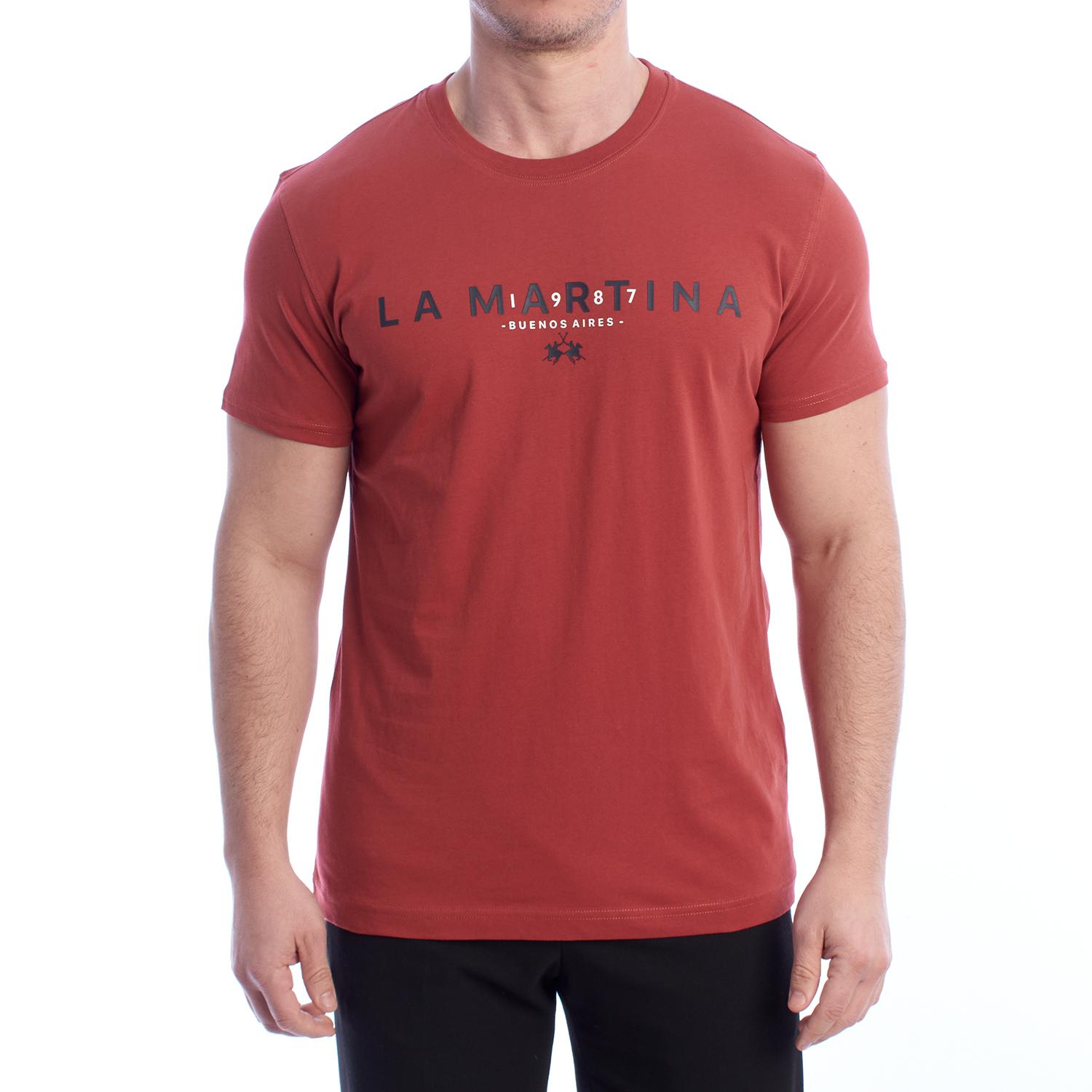 LA MARTINA Heren Regular Fit T-shirt met korte mouwen YMR005-JS206 XXL