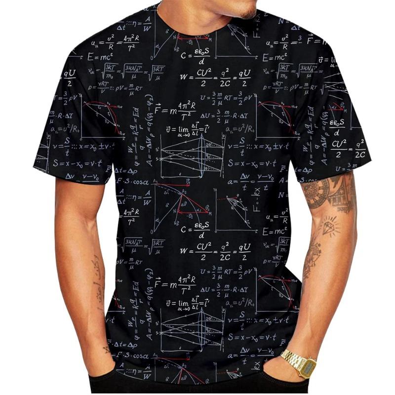HerSight Funny Mathematical T Shirt Mathematics Formula Print Men Woman Short Sleeve T-shirts Streetwear Harajuku Kid Top Tee Clothing L