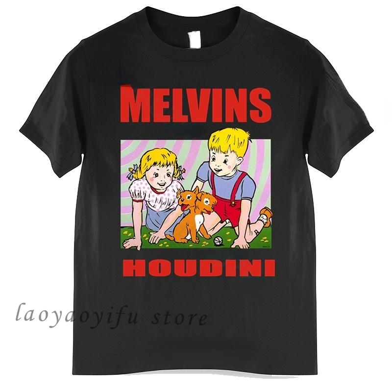 Huiteng Melvins Houdini Sludge Metal Stoner Rock Retro T-shirt Grappige Grafische T-shirts Herenkleding Shirts voor Vrouwen Ropa Hombre Camisetas 2XL