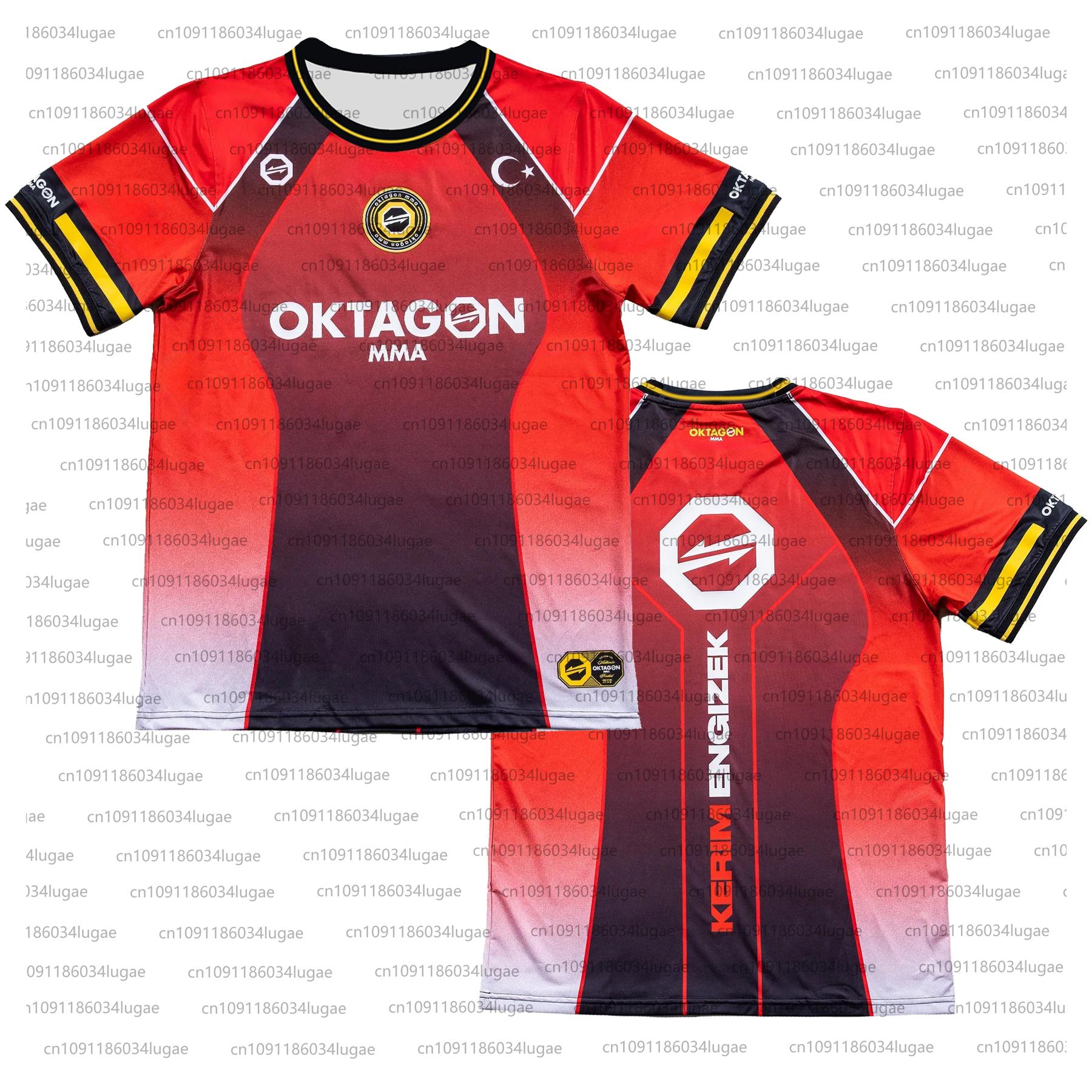 ETST 006 2025 Zomerprint OKTAGON Fighting Fighter Fans Uniform Heren Dames Ademend Ronde Hals Korte Mouw Heren Casual T-shirt Jersey L