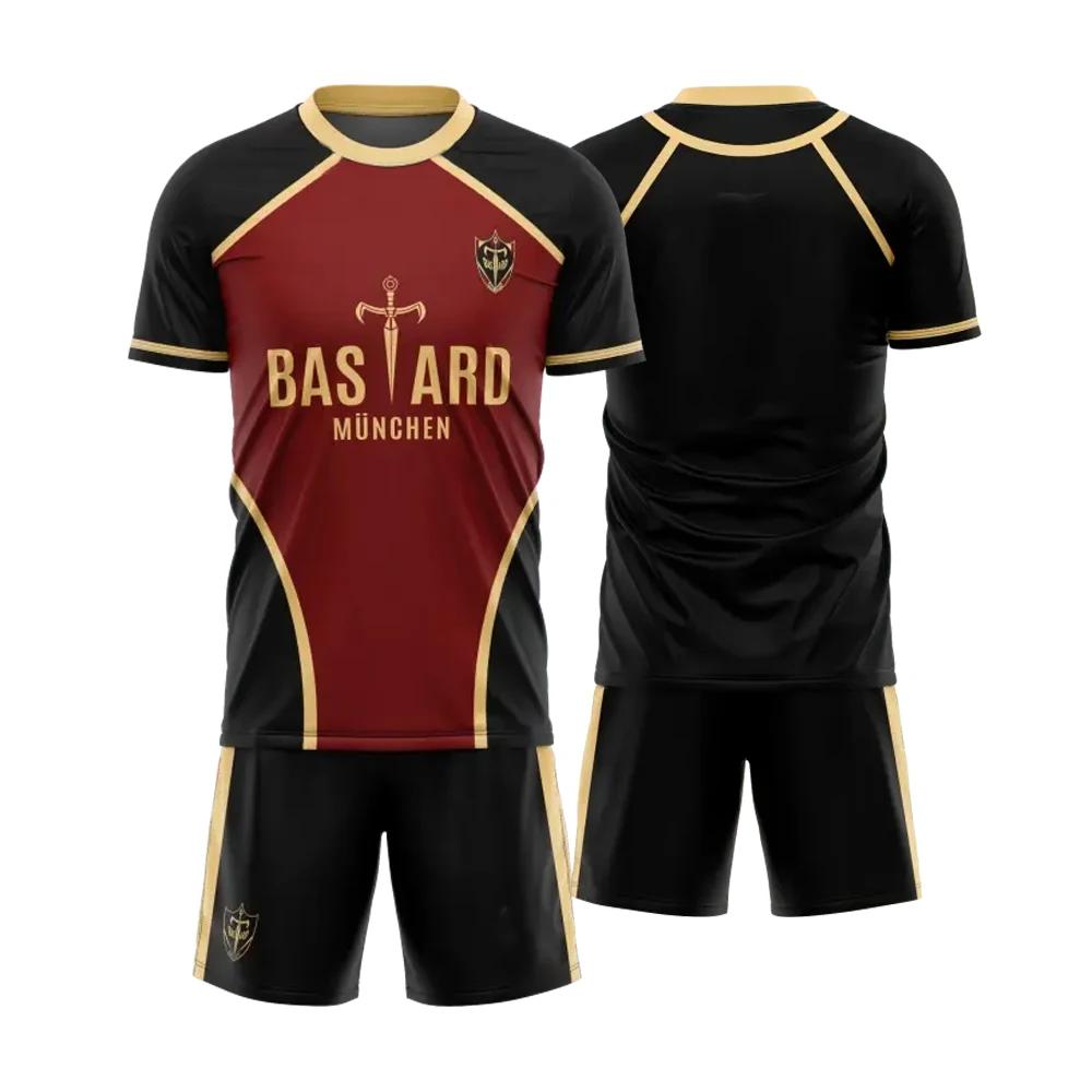 ETST25 3D-printen Heren T-shirt Plus-size Sport Sneldrogend Ademend Aangepast Voetbalspel Trainingsshirt Korte Broek Pak Uniform XL