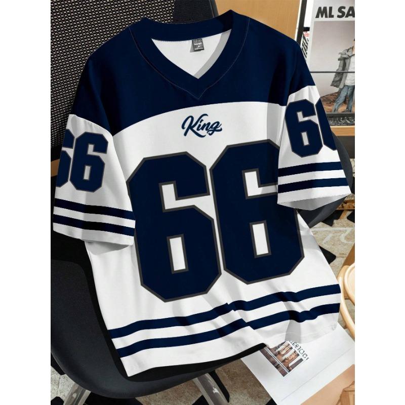 ETST 006 2025 V-hals jersey T-shirt korte mouw retro sportstijl heren sport V-hals T-shirt sneldrogend comfortabel ademend 5XL