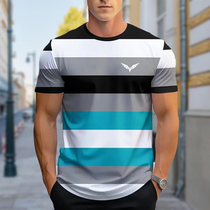 Happy Show Nieuw Zomer Heren Mode T-shirt Persoonlijkheid Veelzijdig Bedrukt Heren T-shirt Top L