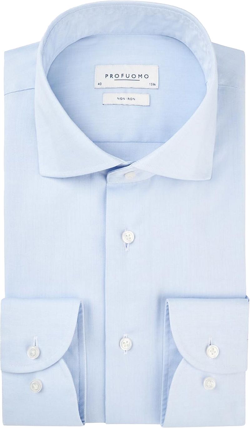 Profuomo Shirt Extra Lange Mouwen Cutaway Lichtblauw