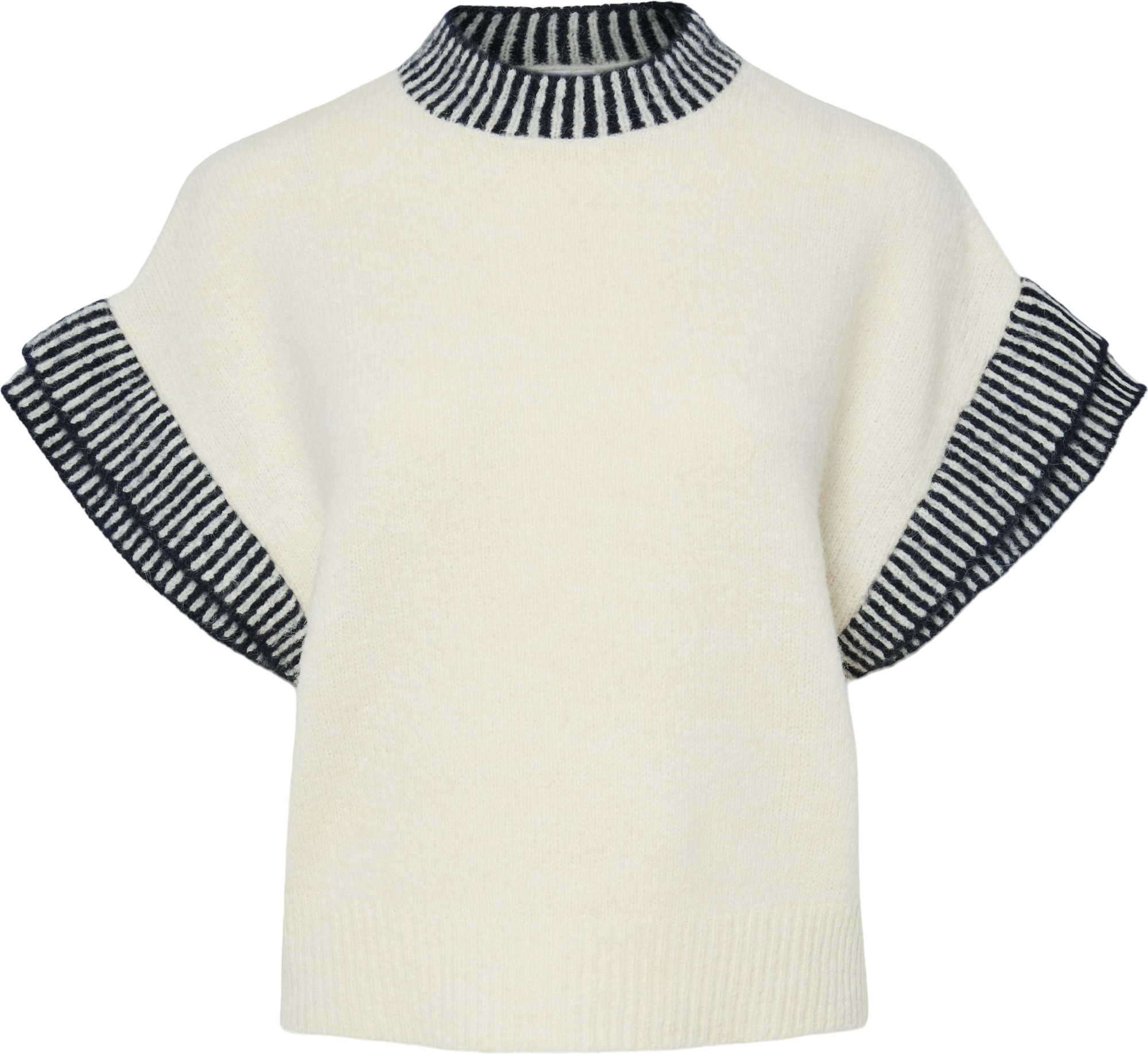 Y.A.S Yastelo ss knit top s. birch/navy blazer