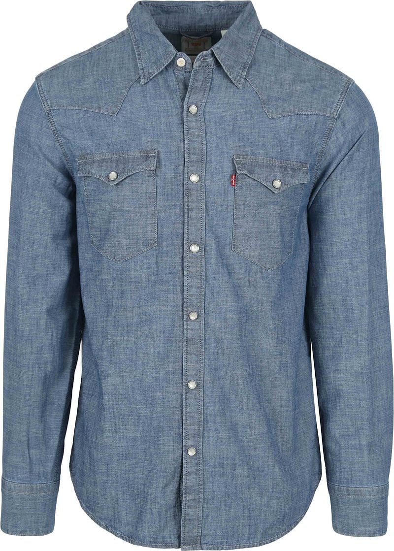 Levi's Barstow Western Overhemd Mid Blauw