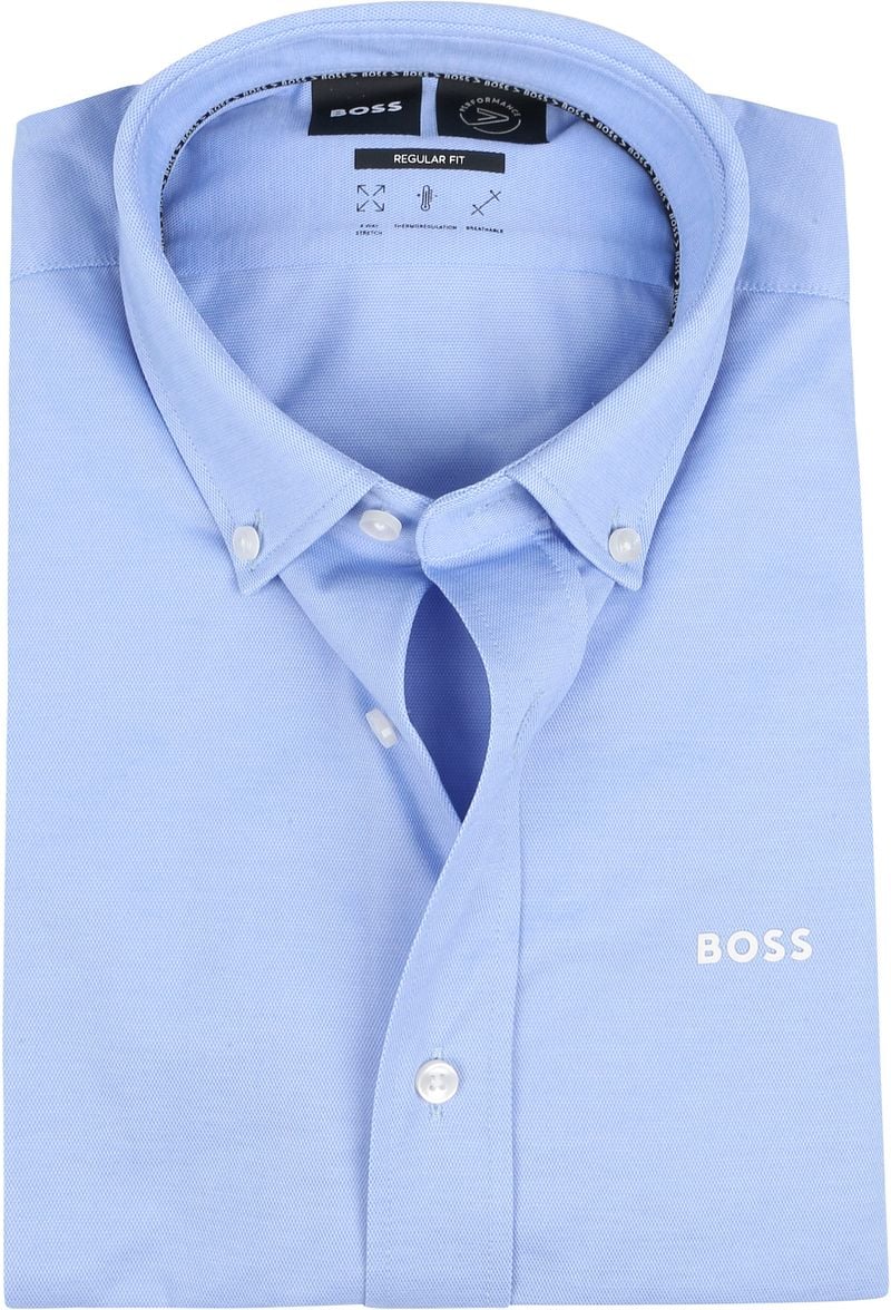 Boss Overhemd Uni Lichtblauw
