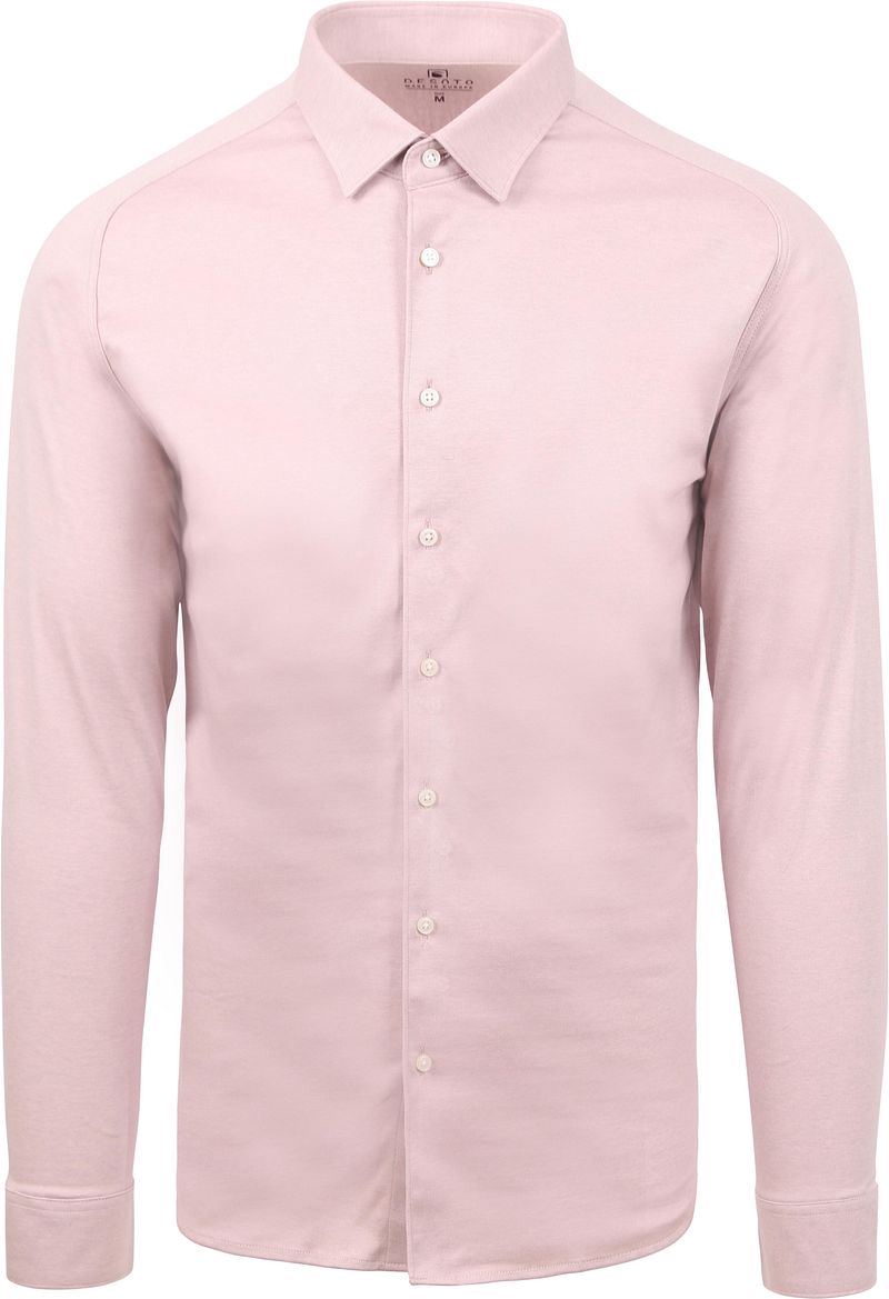 Desoto Overhemd Strijkvrij Kent Roze