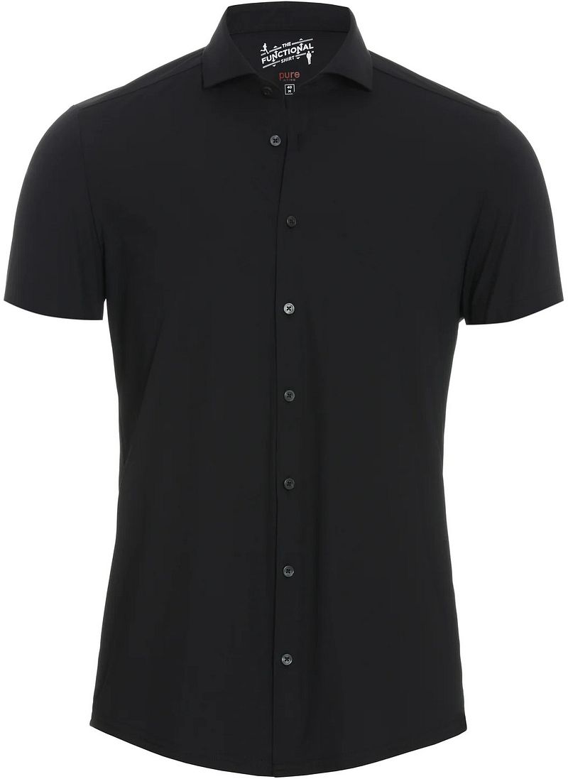 Pure Short Sleeve The Functional Shirt Blauw-Zwart