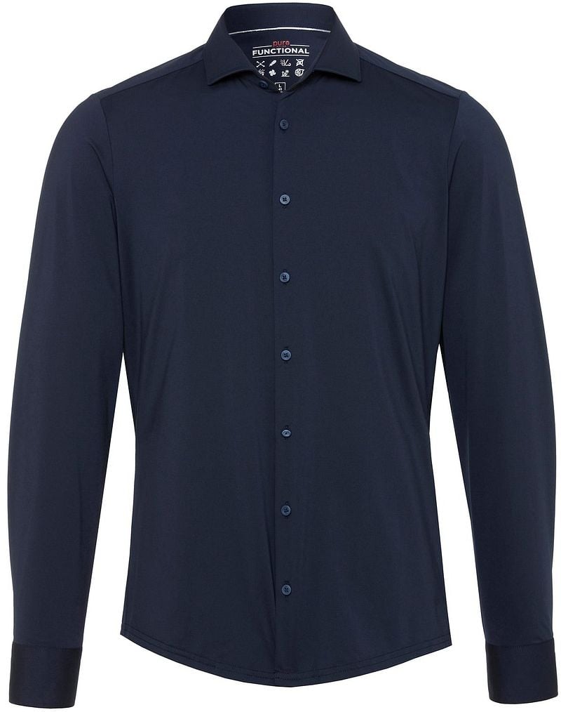 Pure Overhemd Functional Donkerblauw