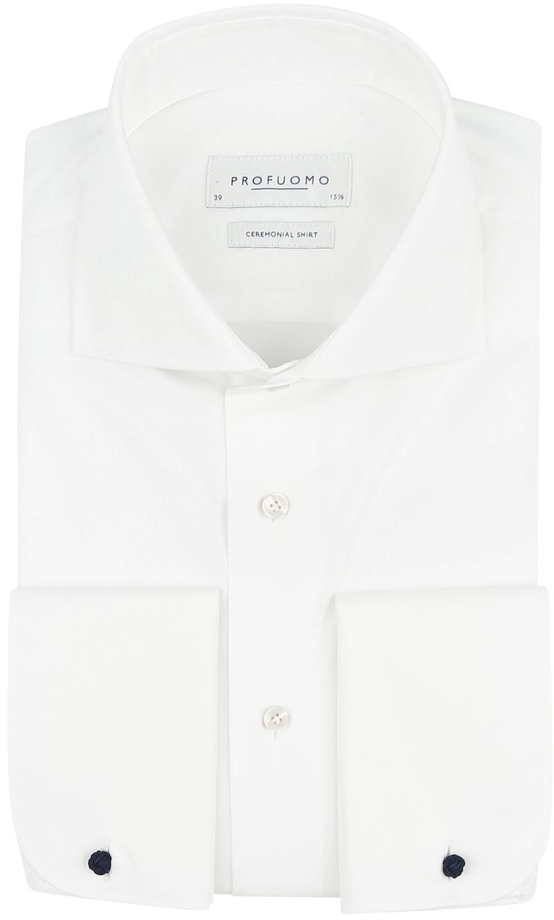 Profuomo Shirt Cutaway Dubbel Manchet Off White
