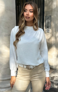Jurkjes Blouse Met Plooien Lilly Ecru