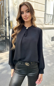 Jurkjes Detailed Button Blouse Zwart
