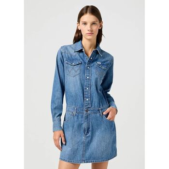Wrangler Korte Jurk  112362610-DENIM MEDIUM