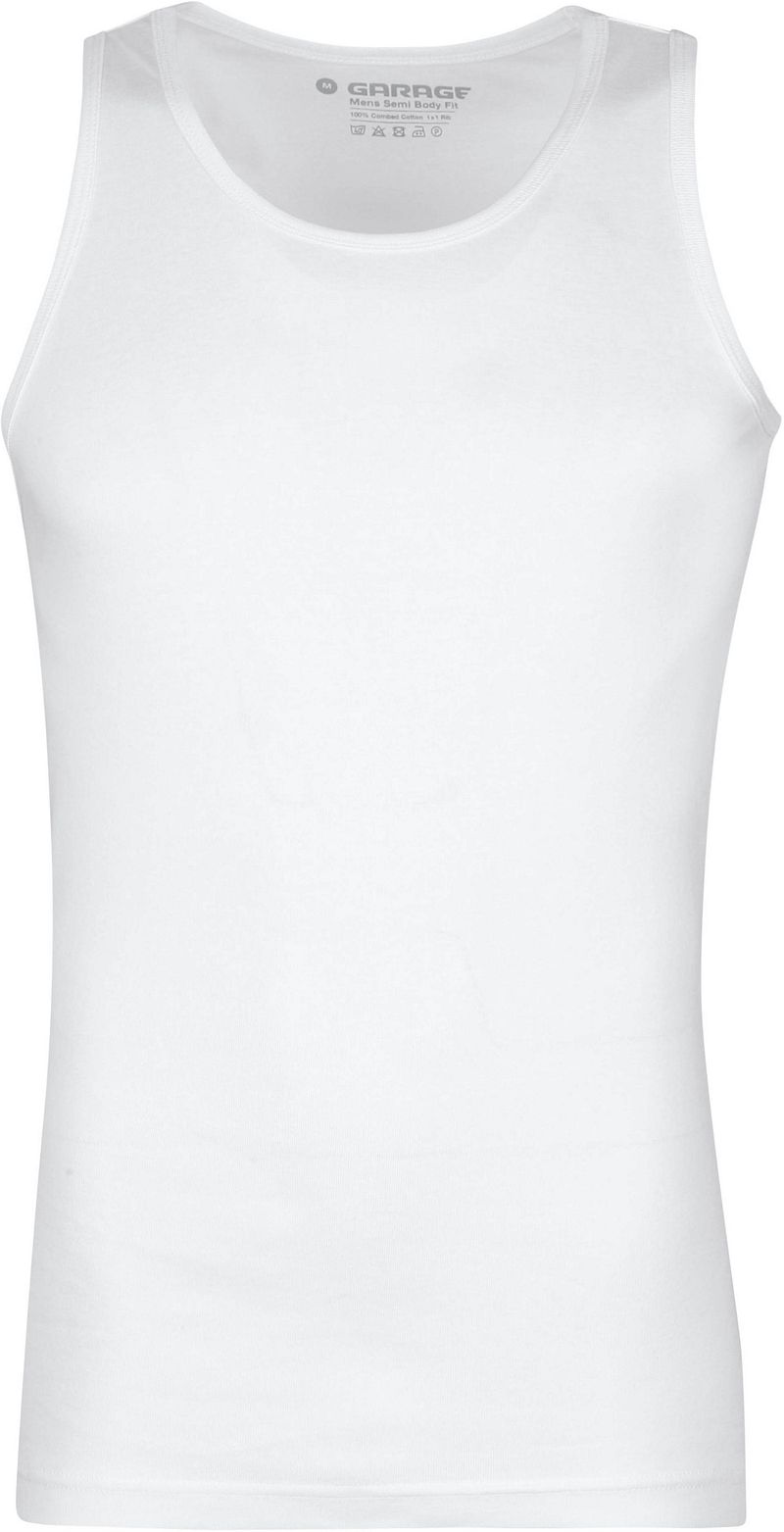 Garage Stretch Basic Singlet Wit