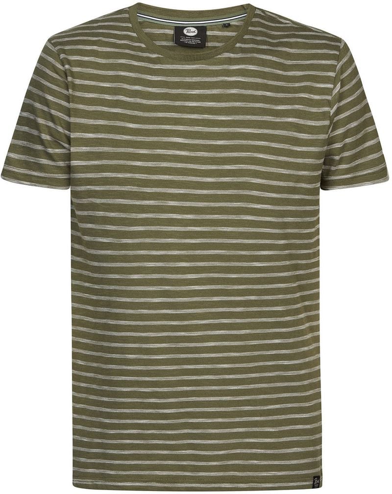 Petrol T-Shirt Gestreept Groen