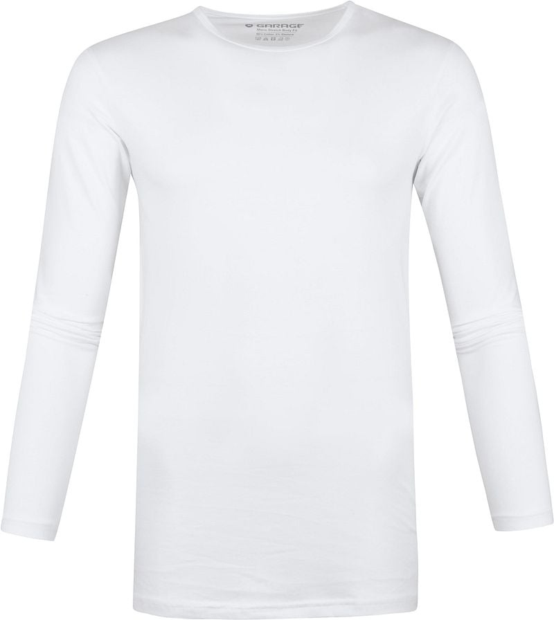Garage Basic Longsleeve T-Shirt Stretch Wit