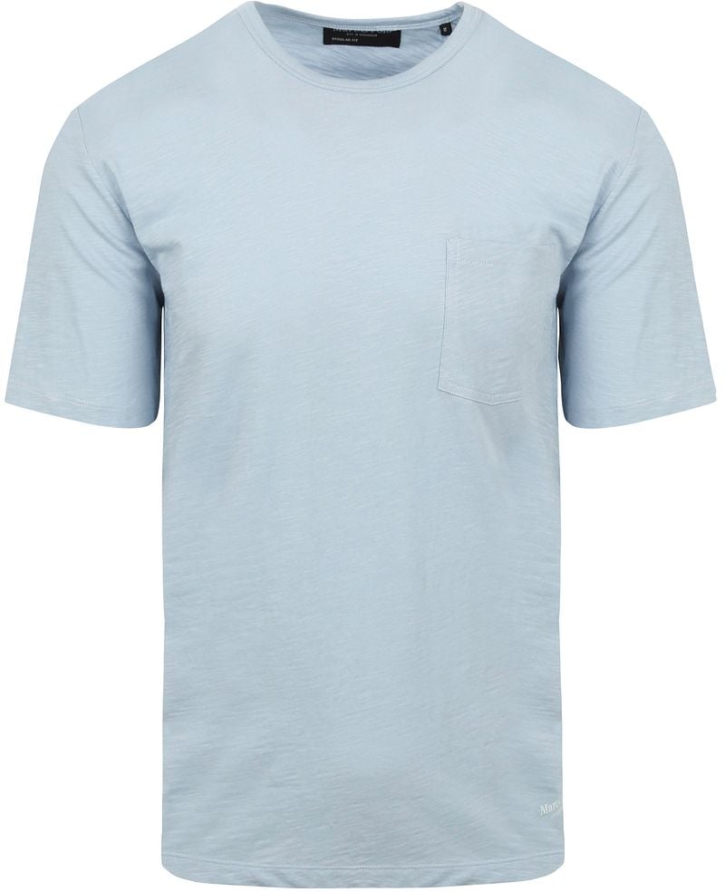 Marc O'Polo T-Shirt Slubs Lichtblauw