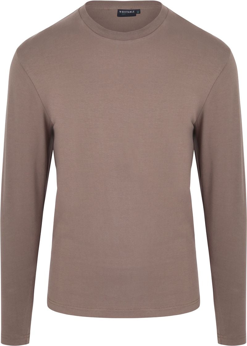 Suitable Respect Longsleeve Heavy T-shirt Taupe