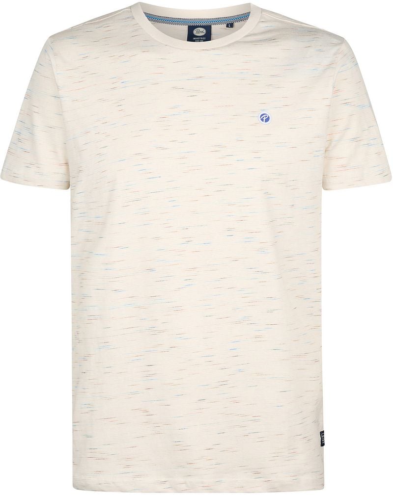 Petrol T-Shirt Sandstone Melange Ecru
