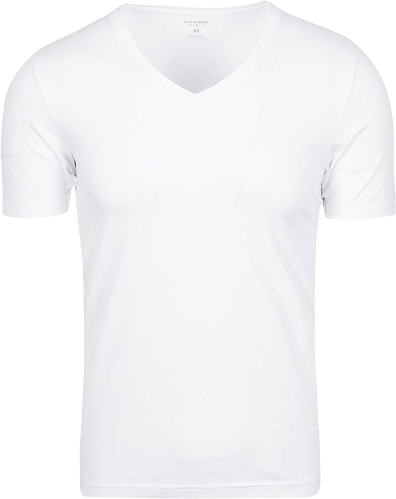 Olymp T-Shirt Diepe V-Hals Stretch