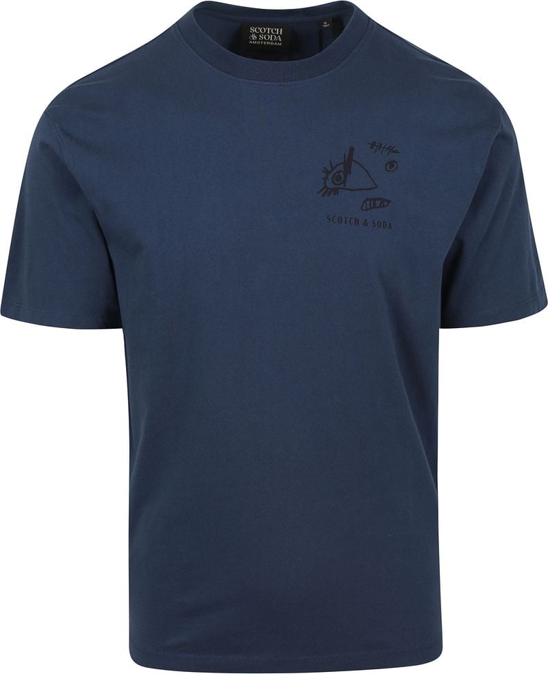 Scotch and Soda T-Shirt Navy Print