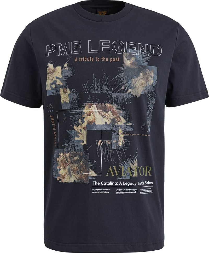 PME Legend Jersey T-Shirt Logo Navy