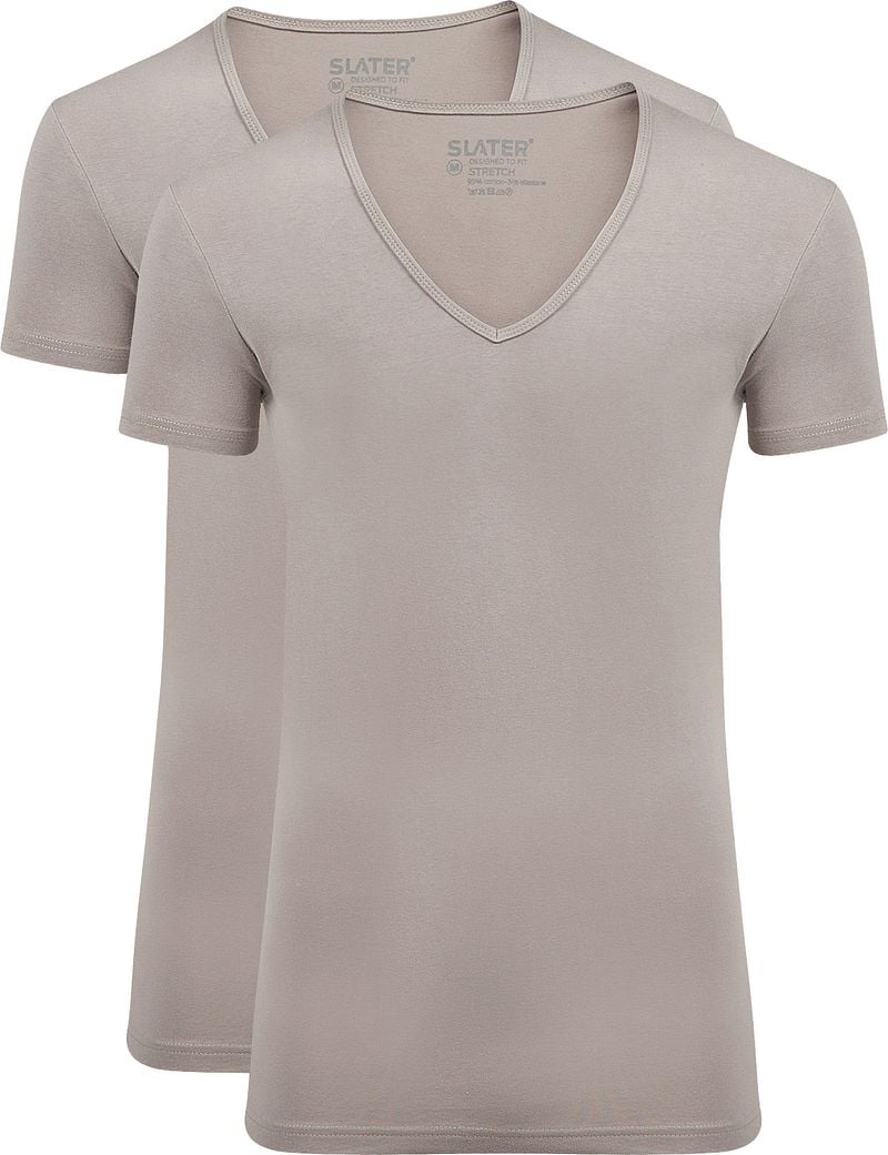 Slater 2-pack Stretch Onzichtbaar Ondershirt V-hals