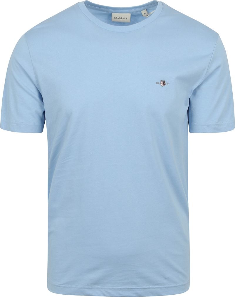 Gant T-shirt Shield Logo Lichtblauw