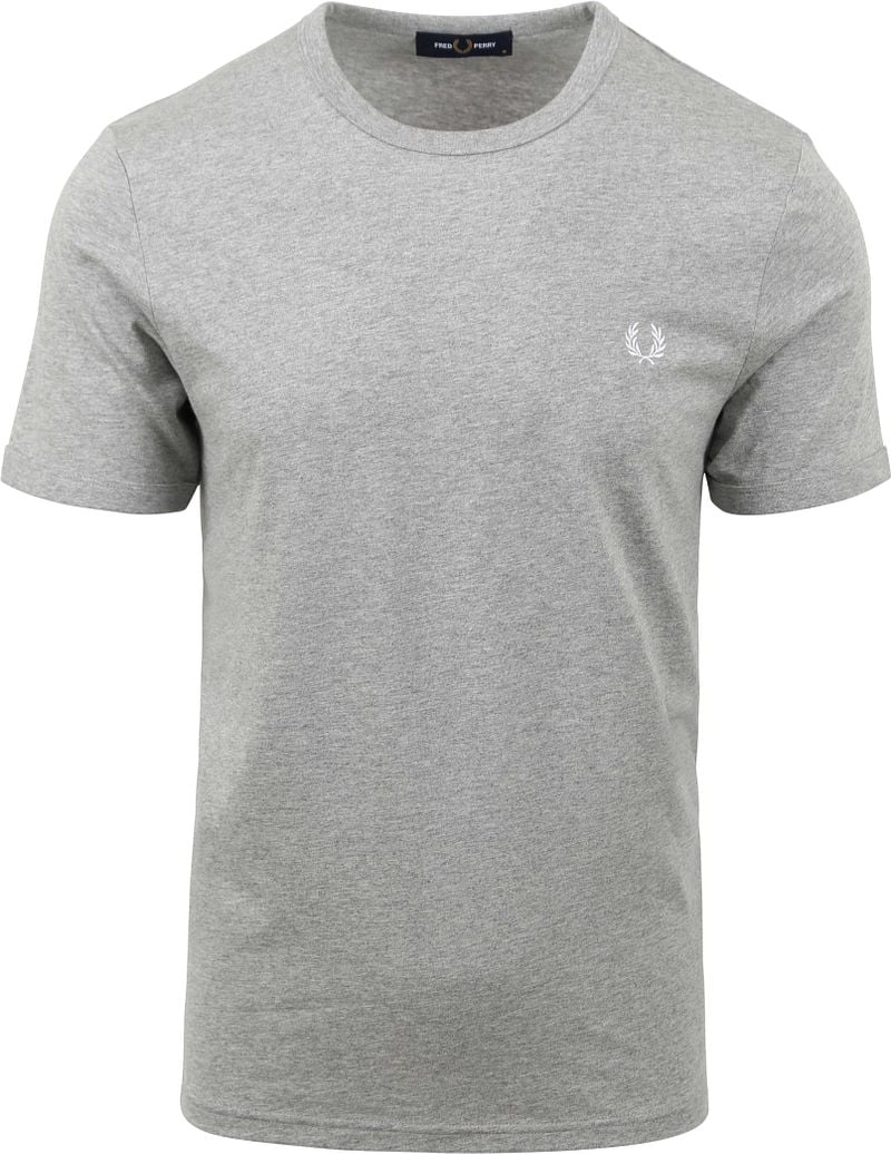 Fred Perry T-Shirt Ringer M3519 Lichtgrijs