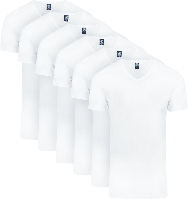 Suitable Vibambo T-Shirt V-Hals Wit 6-Pack