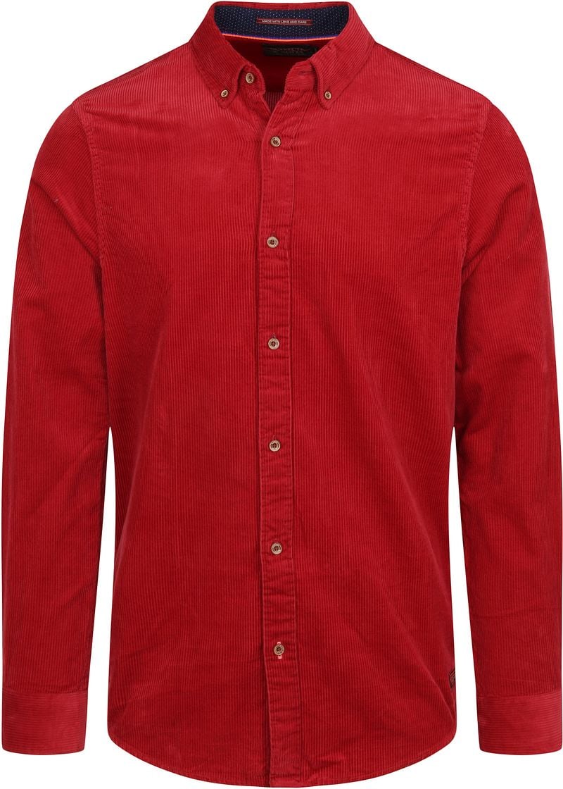 Scotch and Soda Overhemd Corduroy Rood