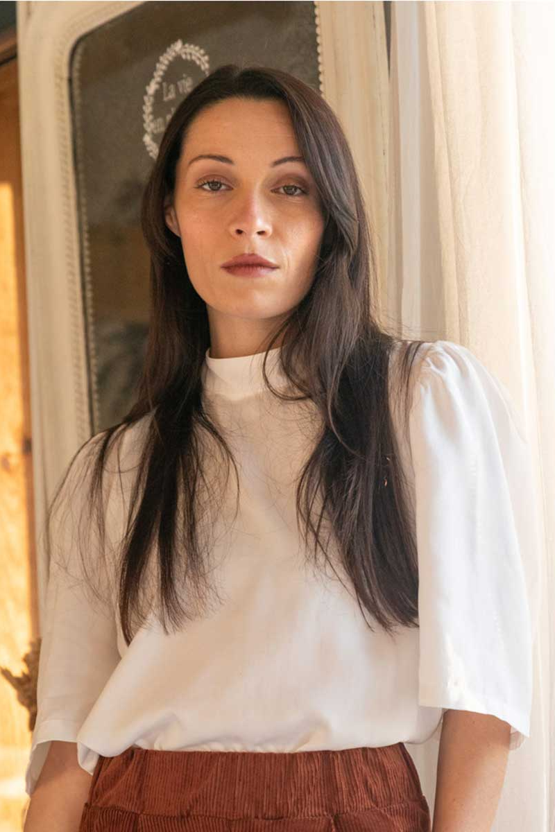 Widda Damen vegan Bluse Olivia WeiÃŸ