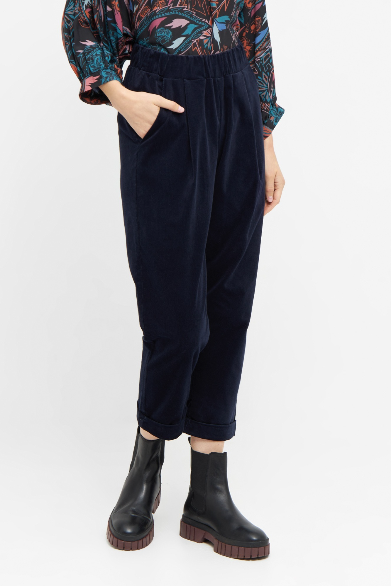 Widda Damen vegan Hose Sepp Dunkelblau